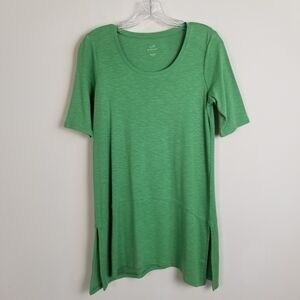 J Jill Pima Cotton Tunic Top Scoop Neck Size XS Bust 34